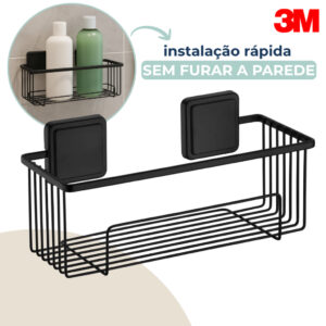 Suporte Organizador Para Banheiro Adesivo 3M Porta Shampoo