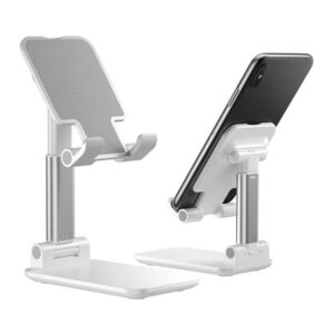 Suporte Para Celular e Tablet Dobrável Ajustável Apoio Mesa