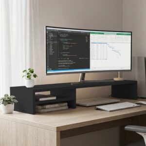 Suporte Para Monitor Stand Home Office Lap 90 cm Preto Lyam