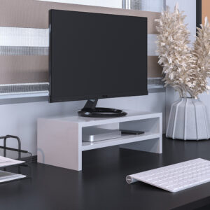 Suporte Para Monitor Stand Home Office Lap Branco Lyam Decor — Informática