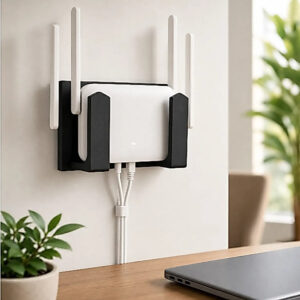 Suporte Roteador parede Modem Wifi Organizador receptor vivo claro
