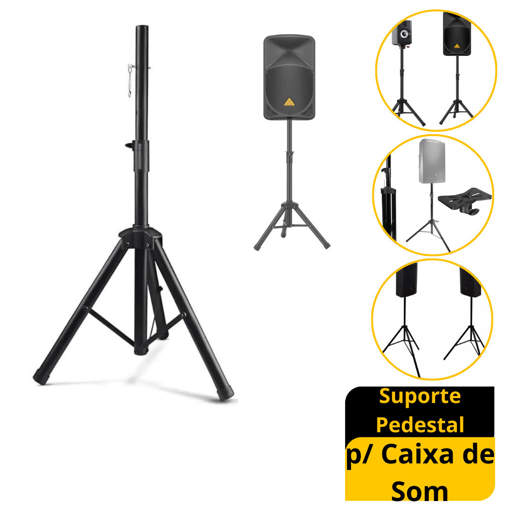 Suporte Tripé Para Caixa de Som e Projetor Super Reforçado Mxt Premium — TV e Vídeo