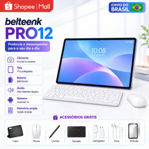 Tablet belteenk Pro12 16GB RAM 512GB Tela HD 11.6″ Android 16 5G