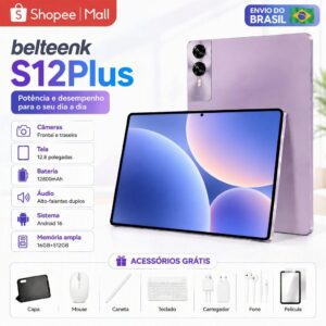 Tablet belteenk S12Plus Combo com Teclado e Mouse -12.8″inch