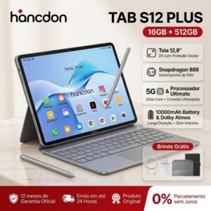 Tablet Hancdon S12 Plus 12.8″ Tela FHD Bateria 10mAh WiFi 5G Lte