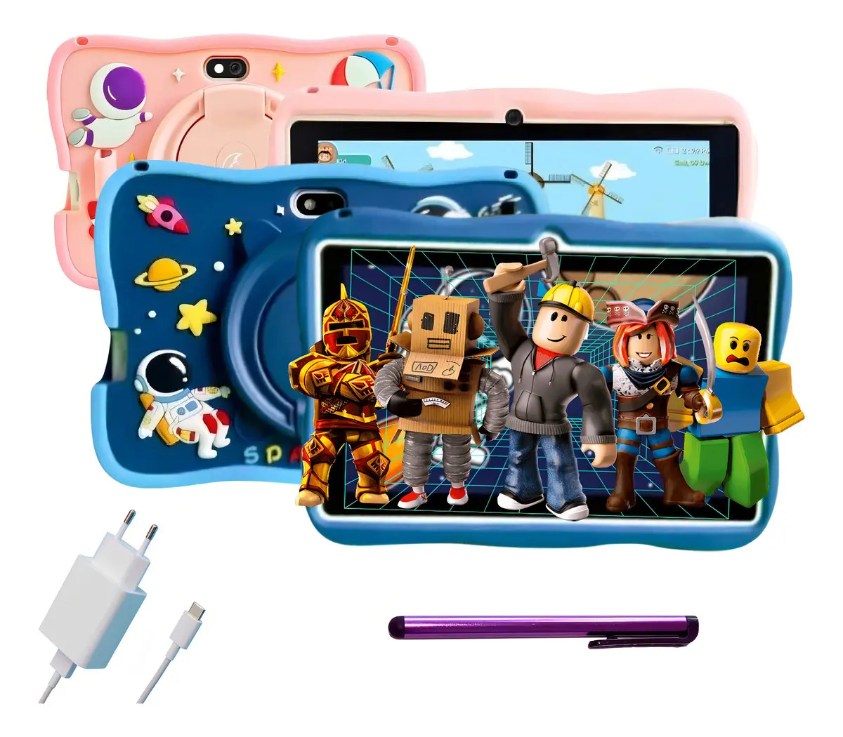 Tablet Infantil Kids 7 Android 13 Capa Antiqueda 6gb+128gb Cor Tablet — Informática