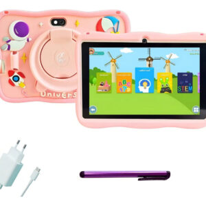 Tablet Infantil Milii Kids Android 13 Com Capa Antiqueda Rosa de 7″ e