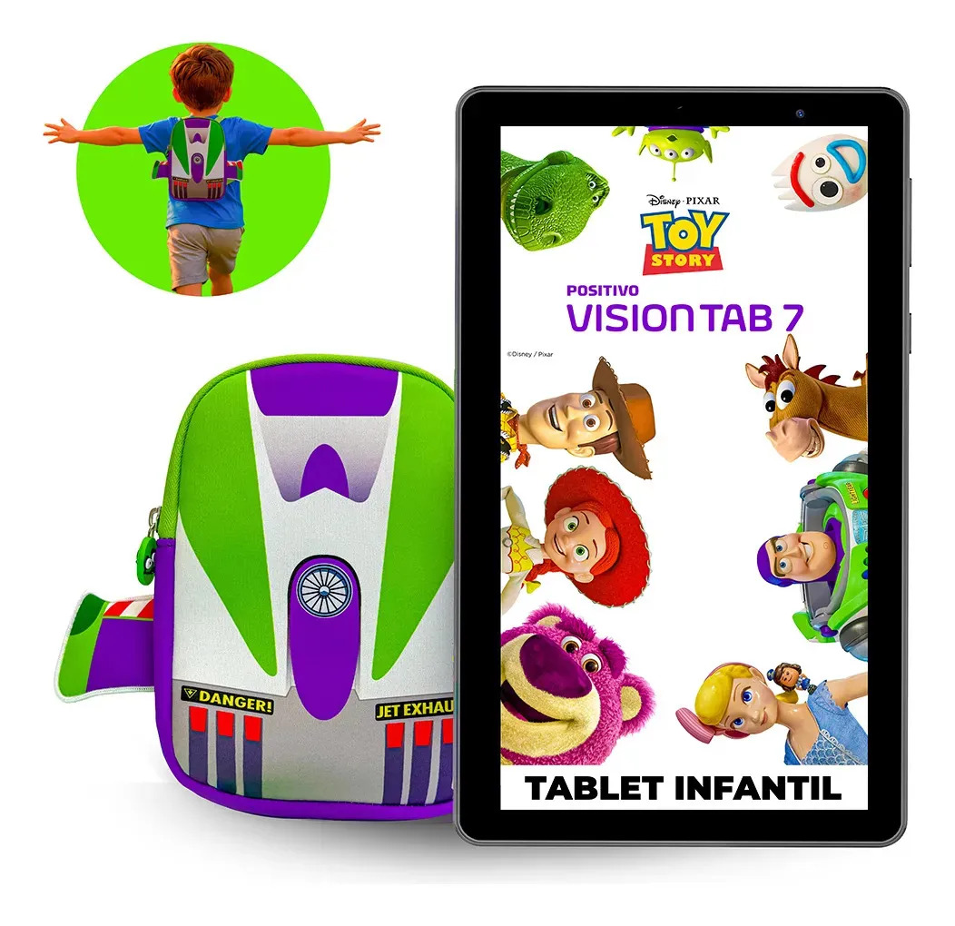 Tablet Infantil Positivo Vision Tab 7 Toy Story Disney 3GB RAM 64GB — Informática