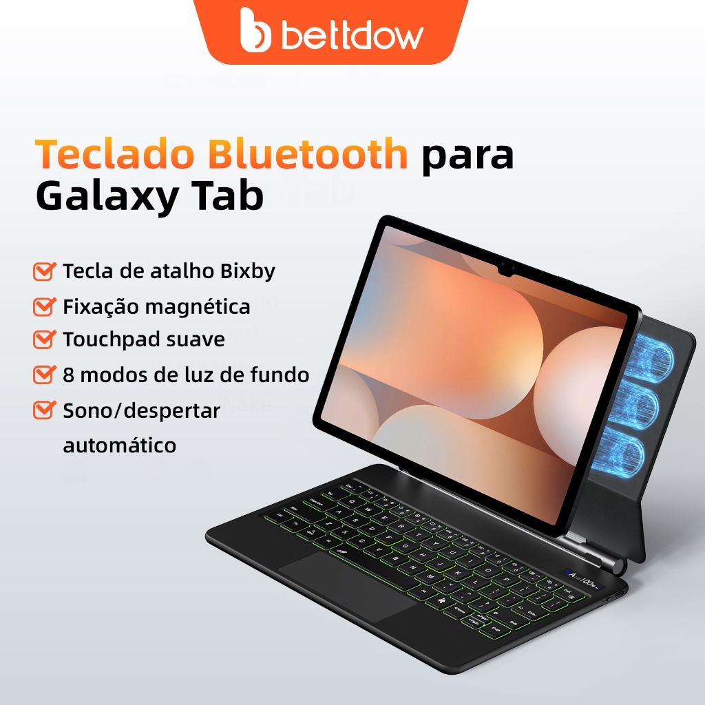 Tablet não incluso Teclado Bettdow para Samsung Tab S6 11 polegadas — Informática