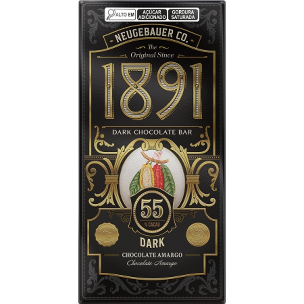 Tablete de Chocolate Amargo 55% Cacau 90g Neugebauer — Informática