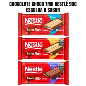 Tablete de Chocolate ao Leite ChocoTrio Escolha o Sabor 90g Nestlé