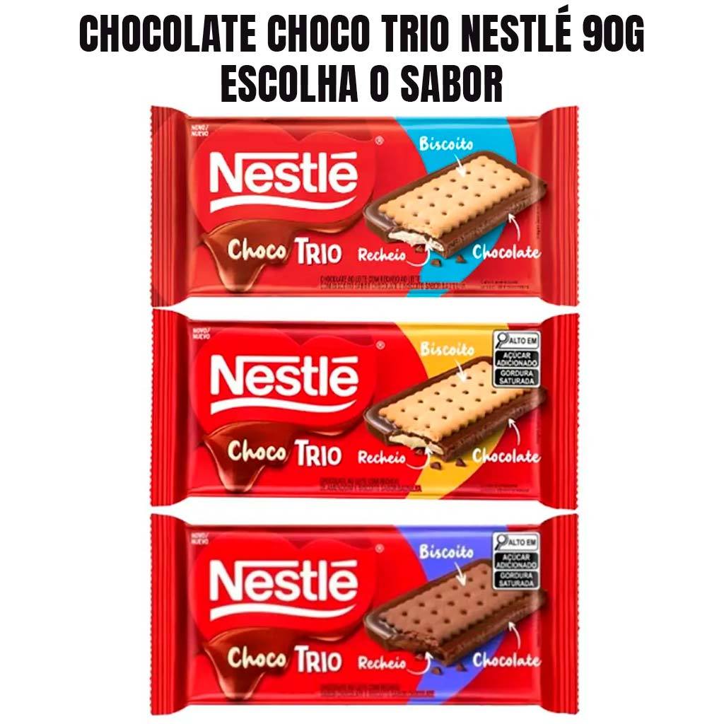 Tablete de Chocolate ao Leite ChocoTrio Escolha o Sabor 90g Nestlé — Informática