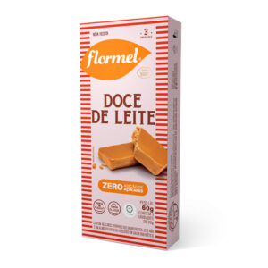 Tablete Doce de Leite Zero Açúcar Sem Glúten Doce Flormel 3 Unidades
