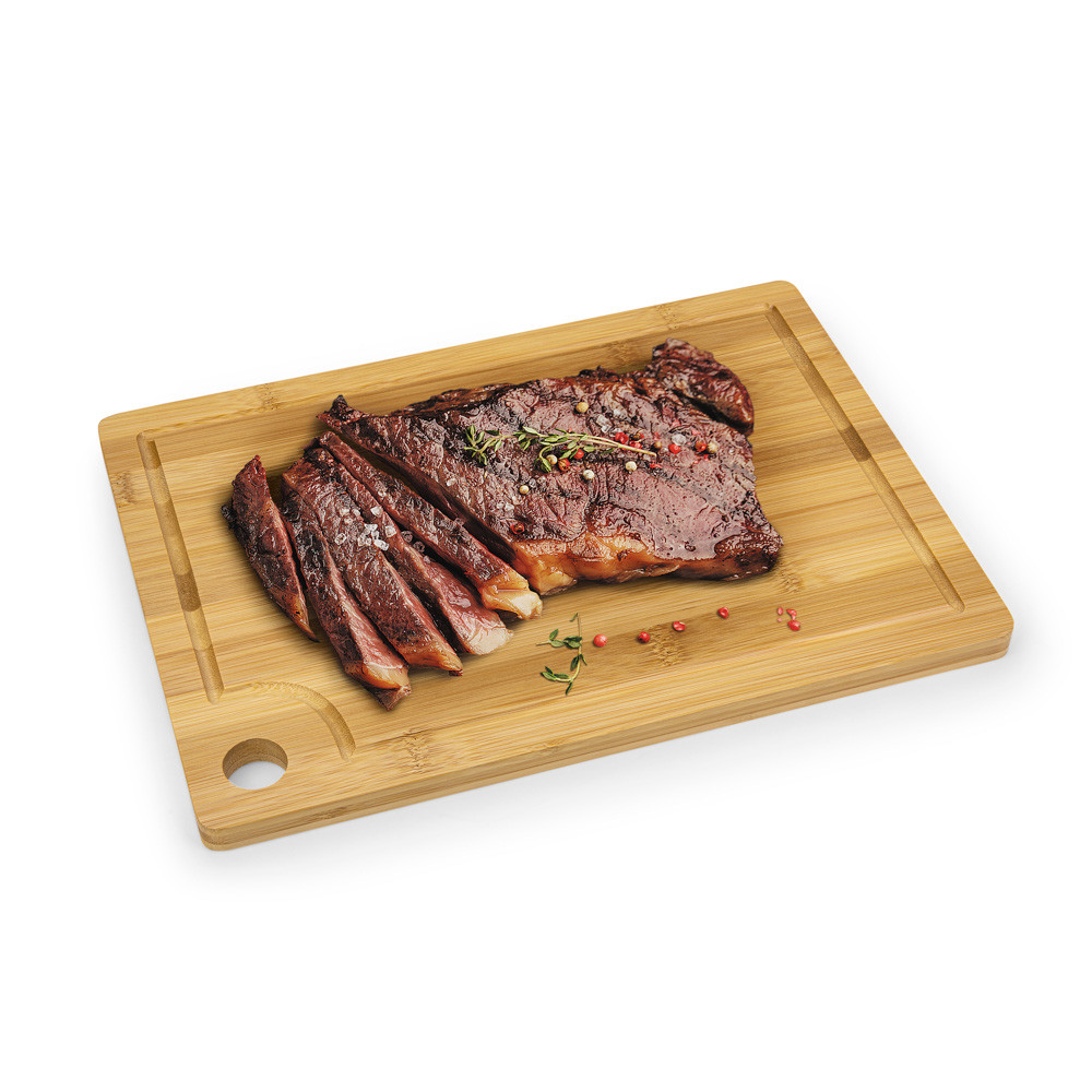 Tábua De Corte Bambu Para Churrasco Multiuso Frutas Legumes Verduras