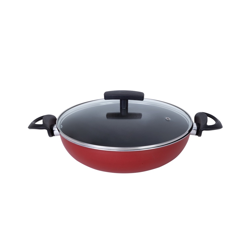 Tacho Antiaderente Frigideira Profissional Grande Teflon 28 cm Tampa