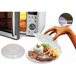 Tampa Protetora D e Alimentos Para Micro-ondas Plástico Transparente
