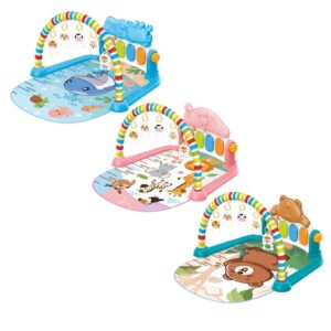 Tapete De Atividades Bebê Piano Musical Arco 5 Brinquedos Interativo