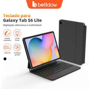 Teclado Bluetooth Bettdow Samsung S6 Lite com capa magnética