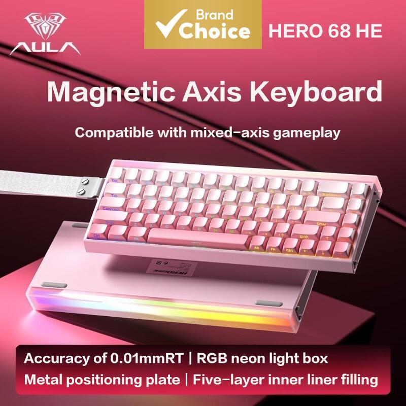 Teclado Gamer Magnético Aula HE com Efeito Hall, Gatilho Rápido, RGB — Informática