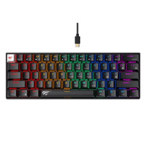 Teclado Gamer Mecânico Havit KB903L RGB Switch Red Usb Preto