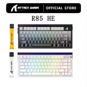 Teclado Mecânico Attack Shark R85HE Com Fio RGB Neon Light