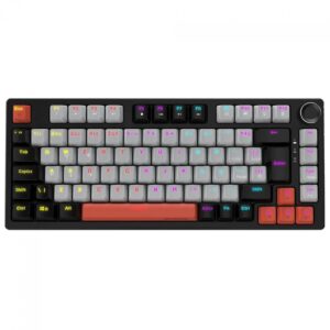Teclado Mecânico Gamer PCYes Arkeum Black Vulcan, Rainbow, Switch