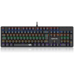Teclado Mecânico Gamer Redragon Valheim, RGB, Switch Brown, 100%