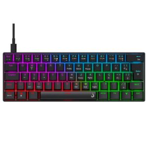Teclado Mecânico Gamer Rise Mode Nova 02, RGB, USB, Switch Rise Core