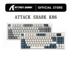 Teclado Mecânico Para Jogos Sem Fio Attack Shark RGB Hot Swap Botão
