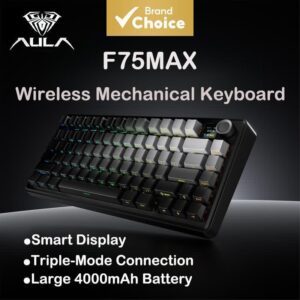 Teclado Mecânico Sem Fio Aula F75MAX Hot-Swappable com