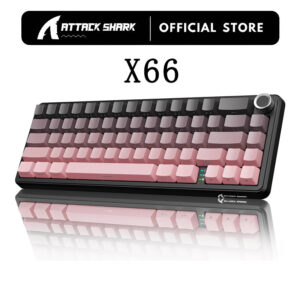 Teclado Mecânico Sem Fio Para Jogos Attack Shark Com Botão De Volume