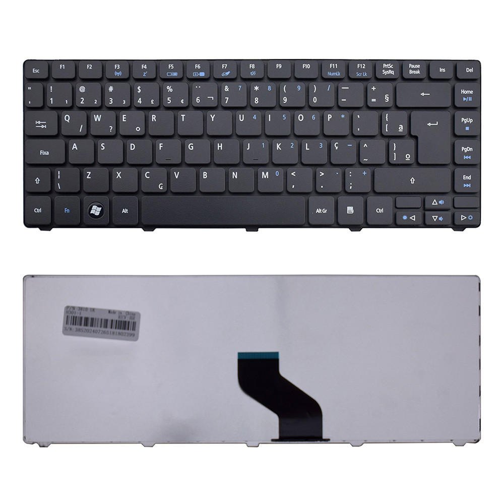 Teclado para Notebook compatível com Acer Aspire ABNT2 F3 Wi-Fi