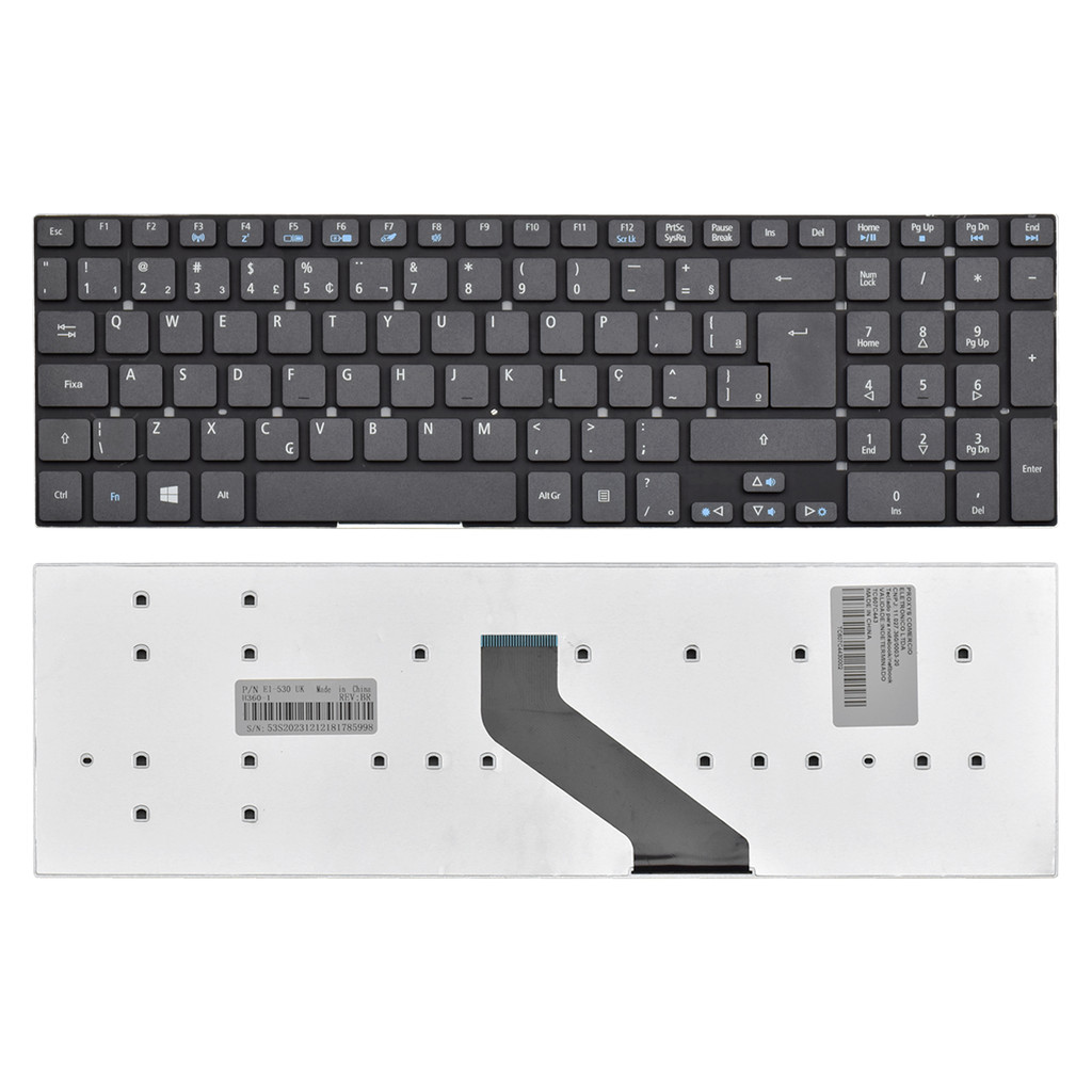 Teclado para Notebook compatível com Acer Aspire ABNT2 UK Style