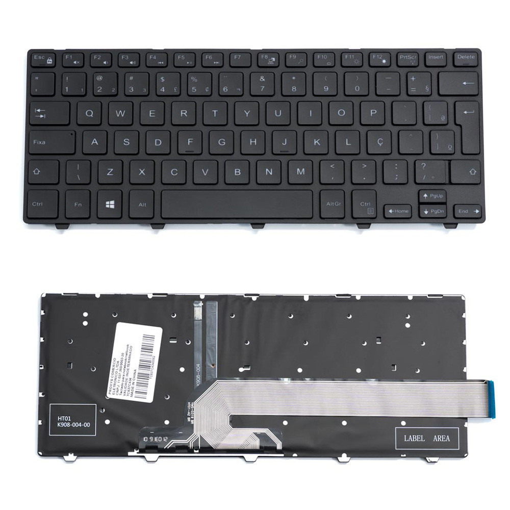Teclado para Notebook compatível com Dell Inspiron ABNT2