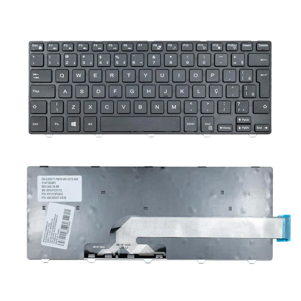 Teclado para Notebook compatível com Dell Inspiron ABNT2