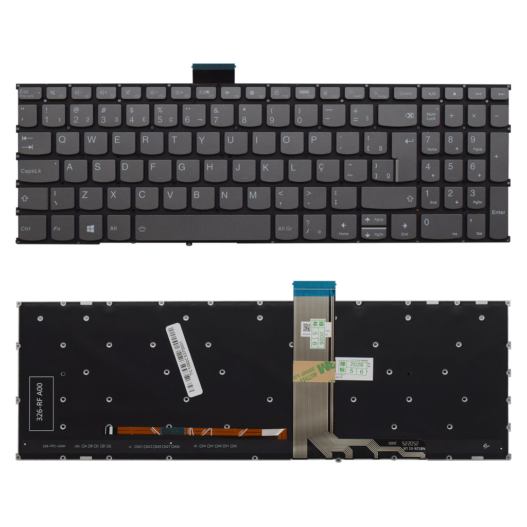 Teclado para Notebook compatível com Lenovo Ideapad ABNT2