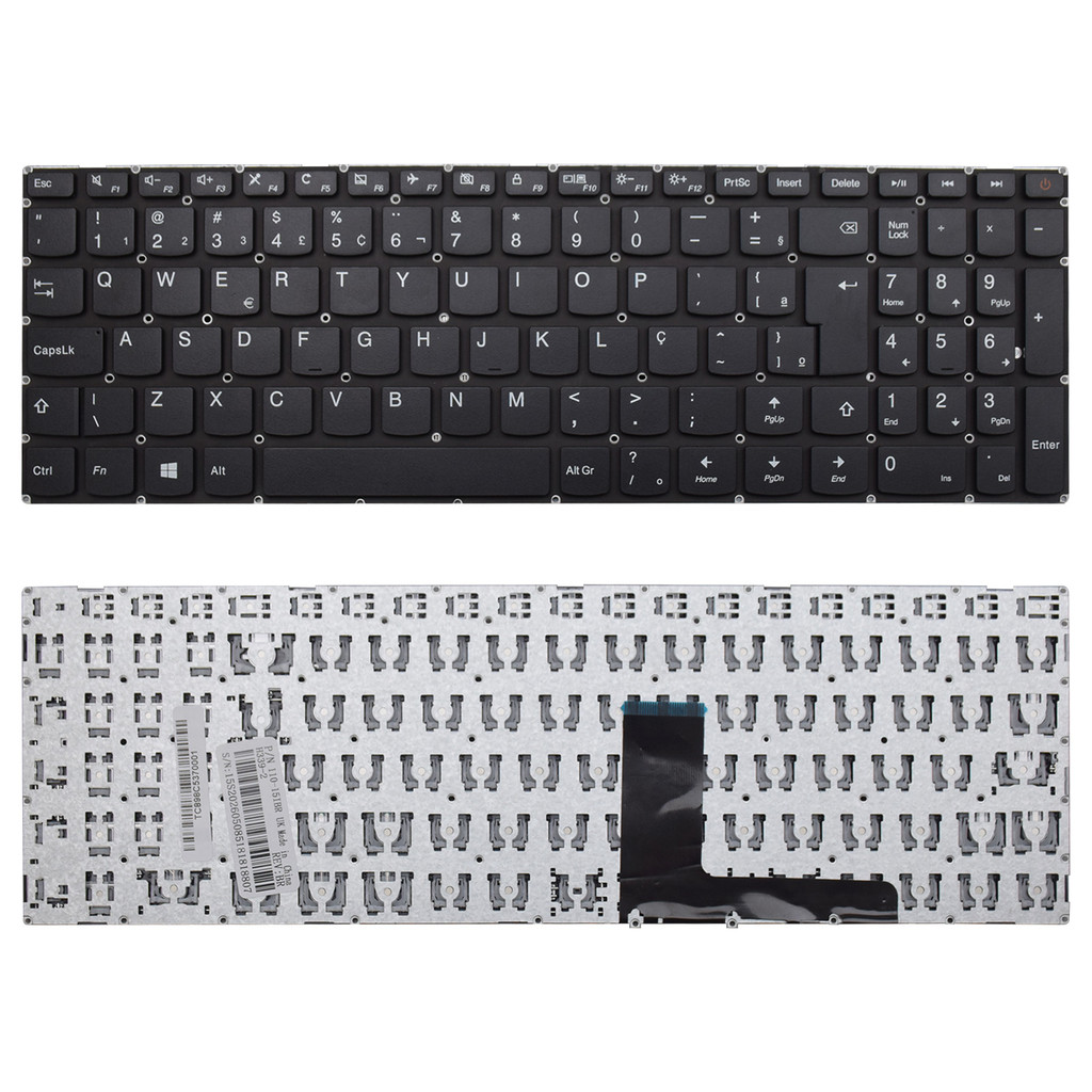Teclado para Notebook compatível com Lenovo Ideapad ABNT2