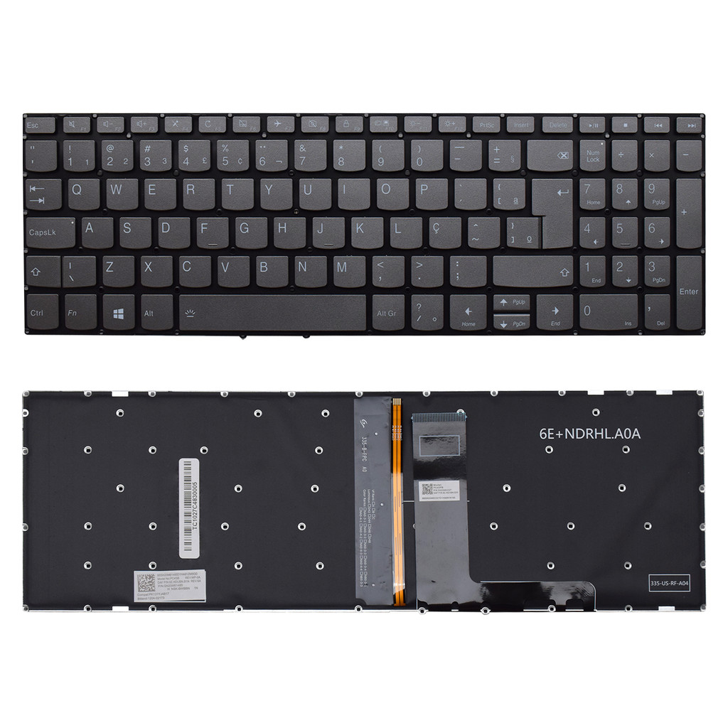 Teclado para Notebook compatível com Lenovo Ideapad ABNT2