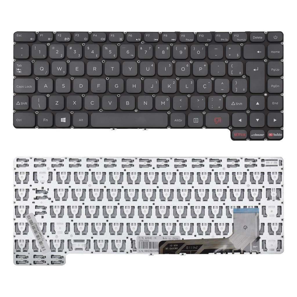 Teclado para Notebook compatível com Positivo Motion C4120F ABNT2