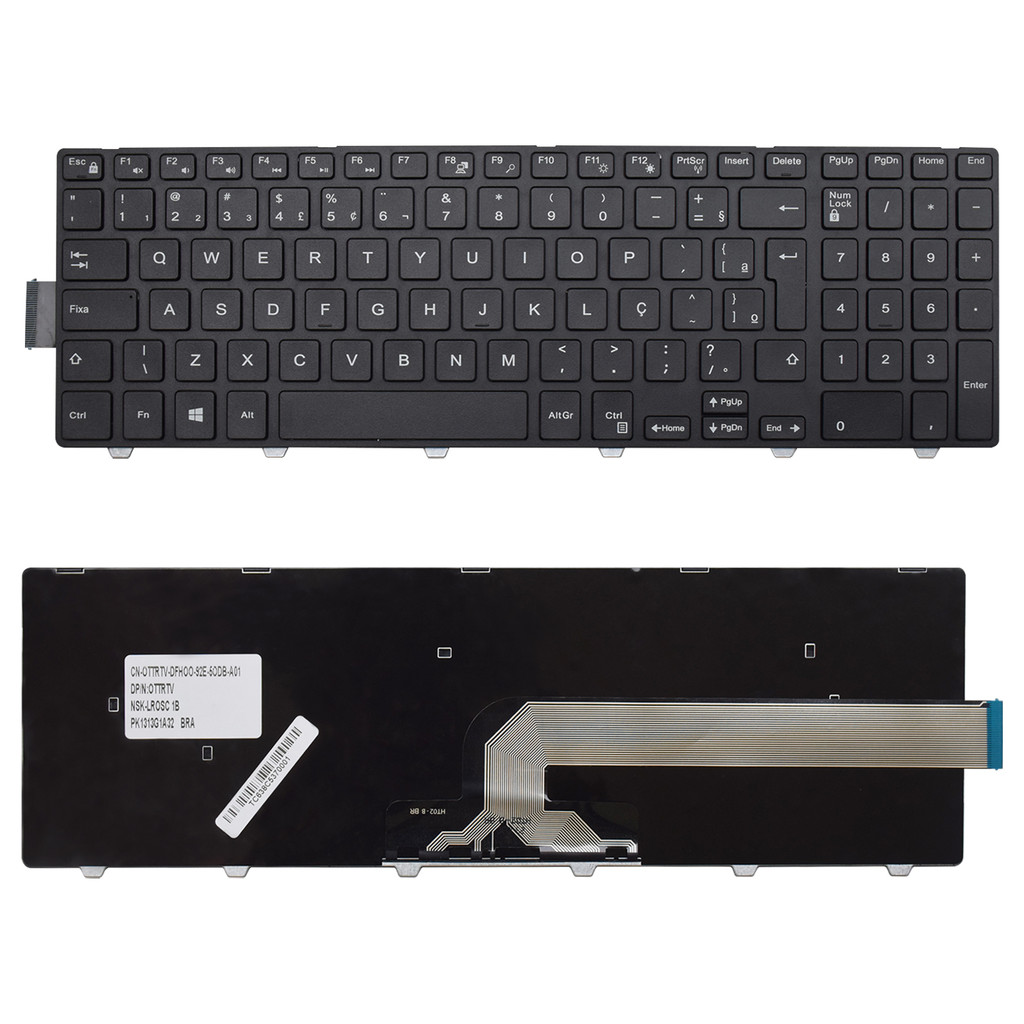 Teclado para Notebook Dell Part Number V147225AR1 Sem Iluminação