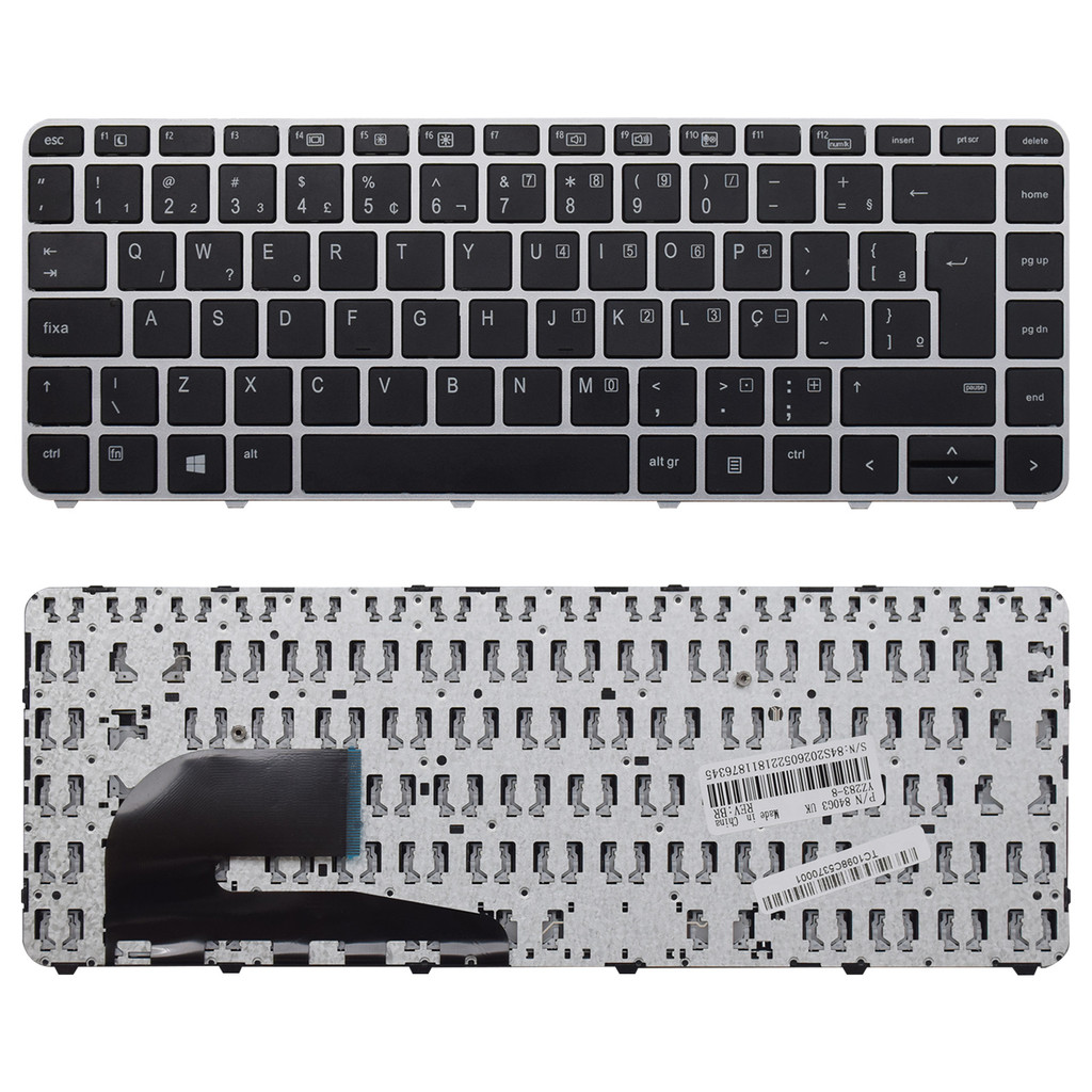 Teclado para Notebook Hp Elitebook ABNT2 Preto