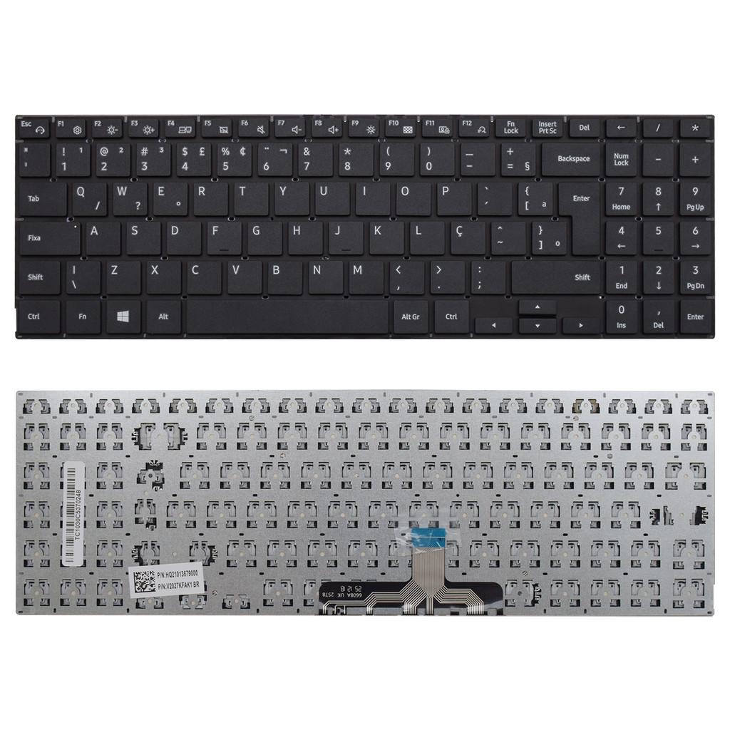 Teclado para Notebook Samsung Galaxy Book NP550XDA ABNT2 Preto