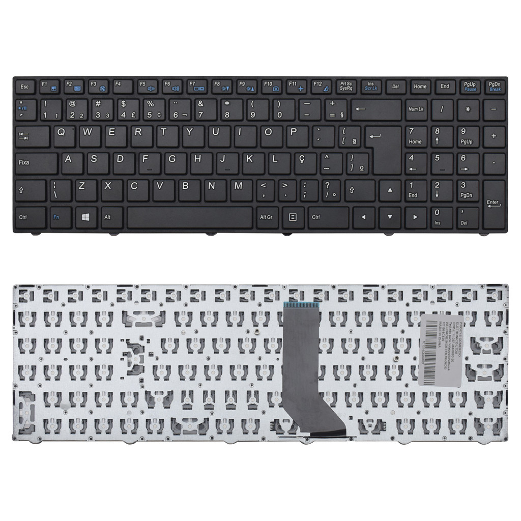Teclado para Notebook Sony Vaio Fit 15S VJF155F11X ABNT2 Preto