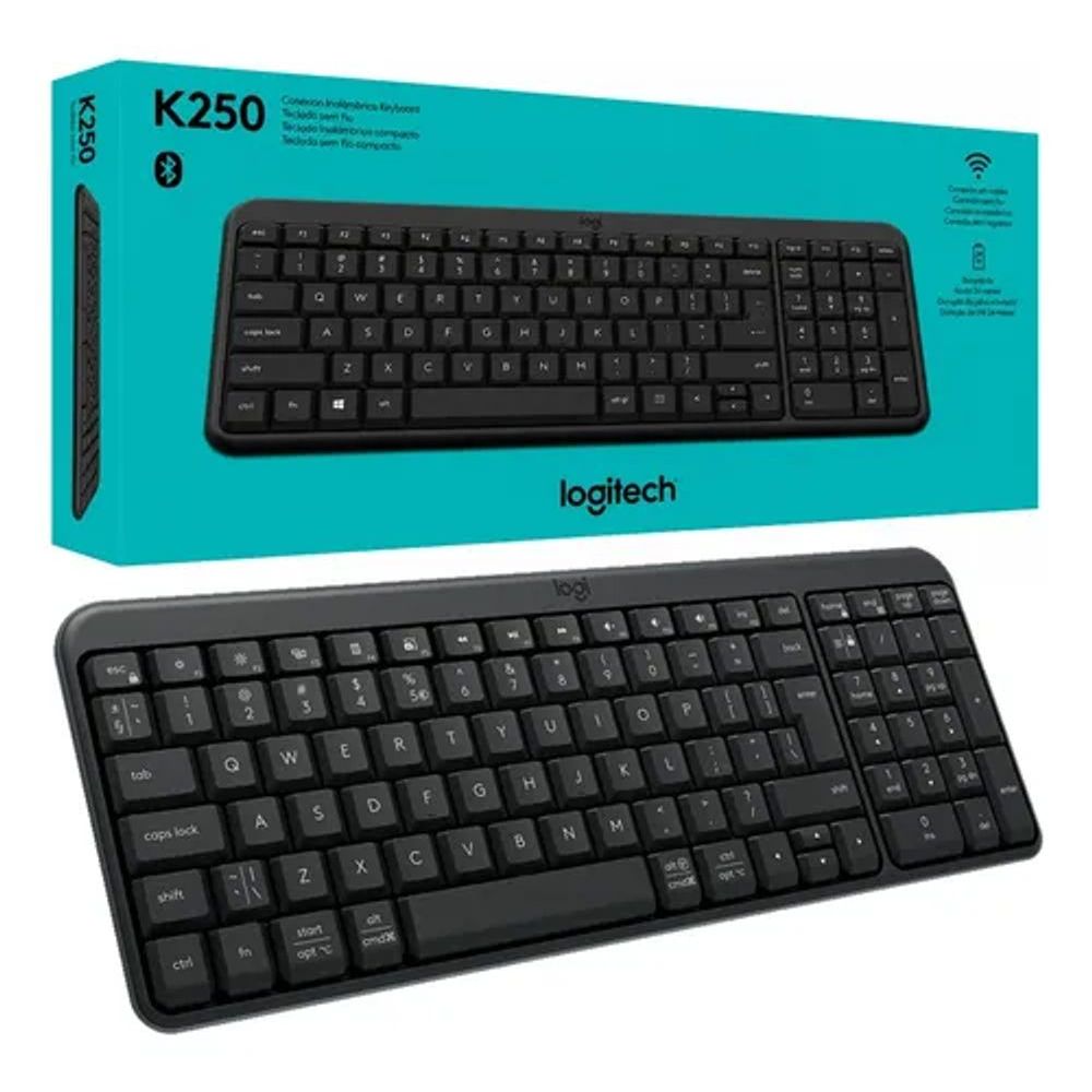 Teclado Sem Fio Logitech Bluetooth Abnt2, Português Brasil Grafite