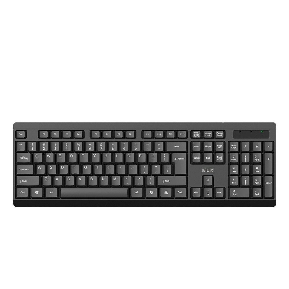 Teclado Sem Fio USB 2.4GHz Preto Multi — Informática