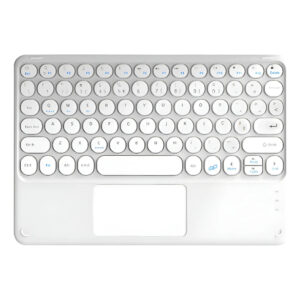 Teclado Trackpad Bluetooth WB Branco Tablet Ipad E Celular