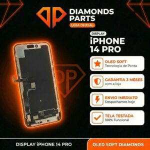 Tela Display Frontal Iphone 14 Pro OLED Soft Diamonds Original