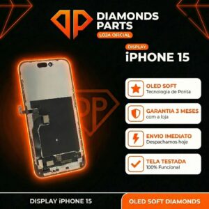 Tela Display Frontal Iphone 15 OLED Diamonds Original