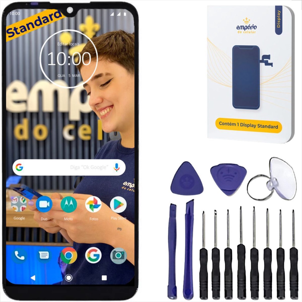 Tela Moto E6 Plus Compatível Motorola Display Frontal Empório do