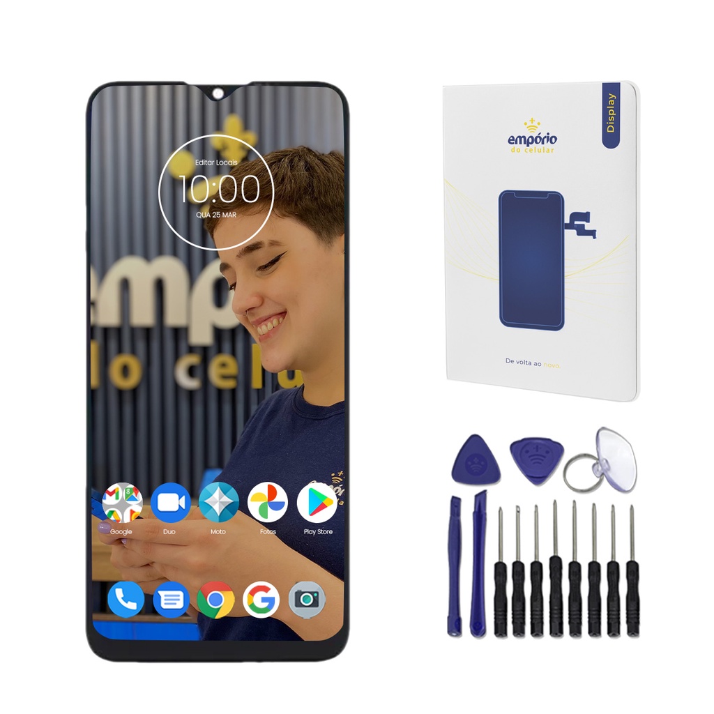 Tela Moto G8 Power Lite Compatível Motorola Display Frontal Empório